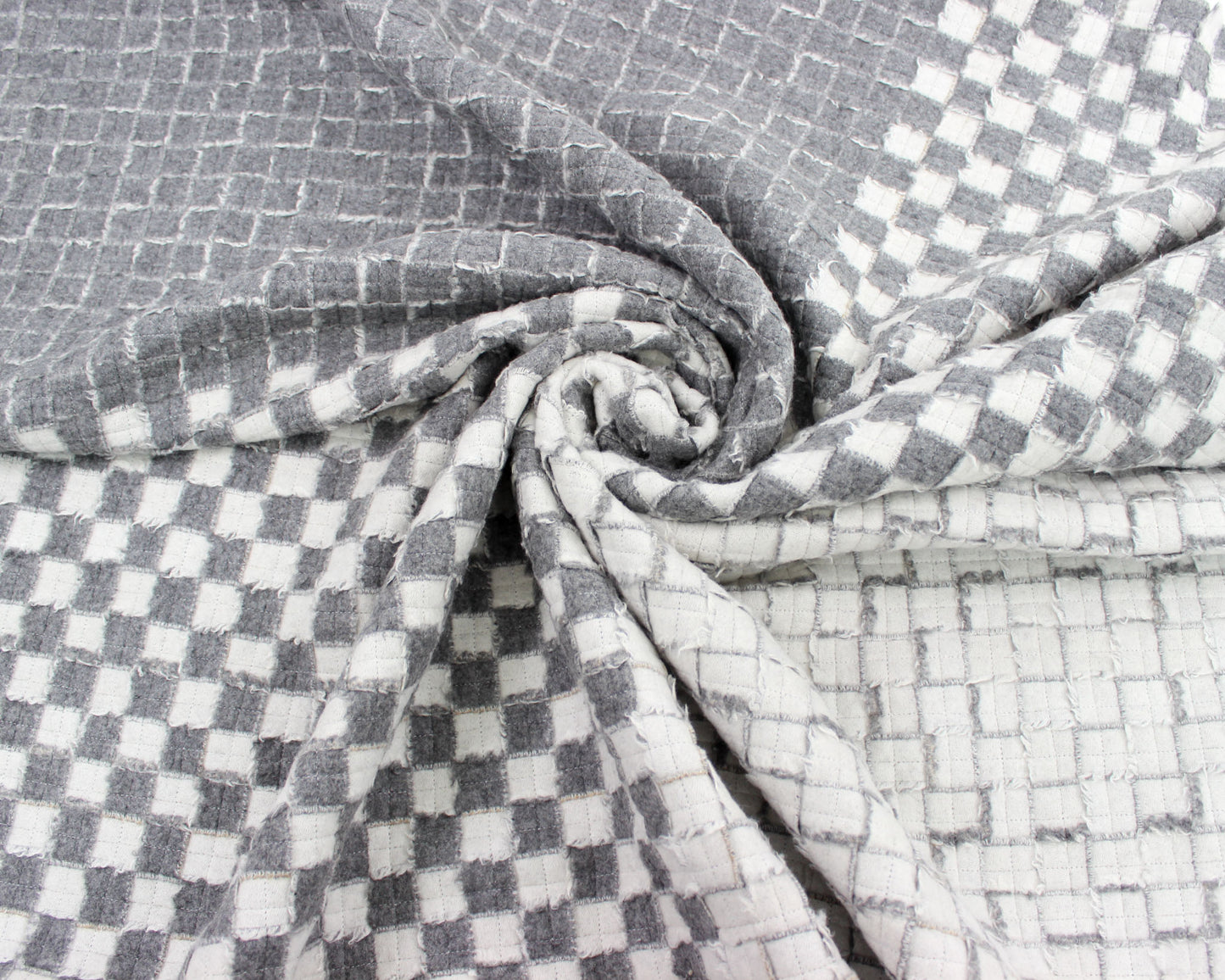 Chequered with Two Edges Fringed