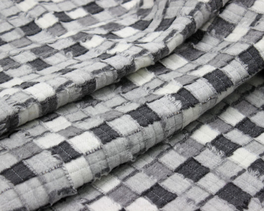 Small Odds and Ends Throw with Half Fringing